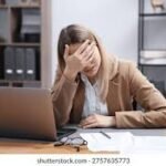 Mujer cansada del trabajo